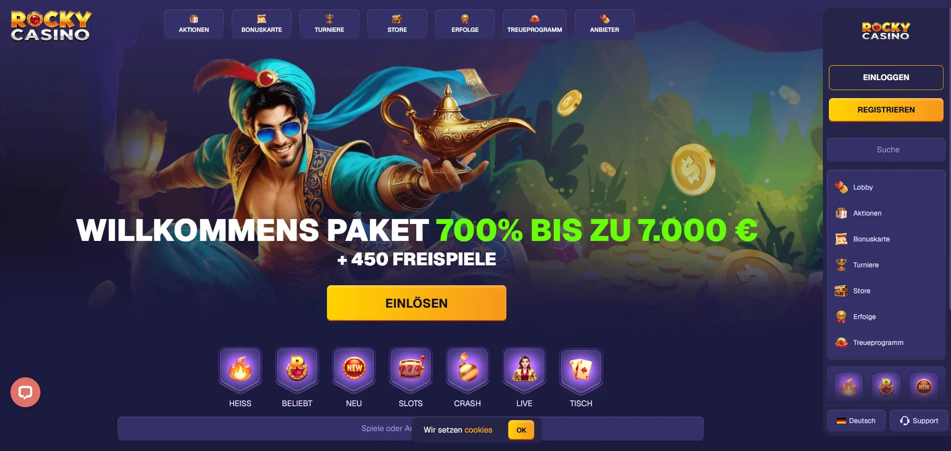 Rocky Casino Anmelden